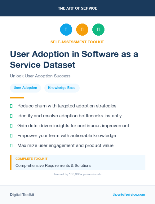 User Adoption in Software as a Service Dataset