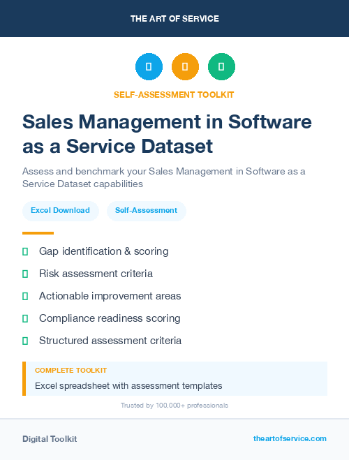 Sales Management in Software as a Service Dataset