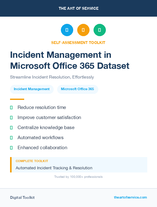 Incident Management in Microsoft Office 365 Dataset