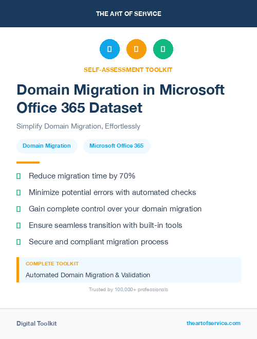 Domain Migration in Microsoft Office 365 Dataset