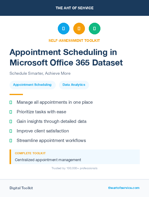 Appointment Scheduling in Microsoft Office 365 Dataset