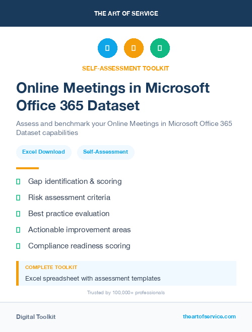 Online Meetings in Microsoft Office 365 Dataset