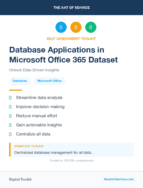 Database Applications in Microsoft Office 365 Dataset