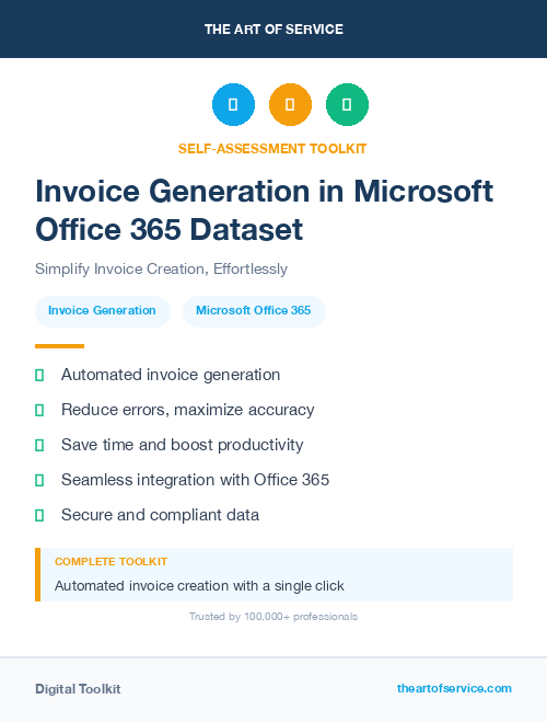 Invoice Generation in Microsoft Office 365 Dataset