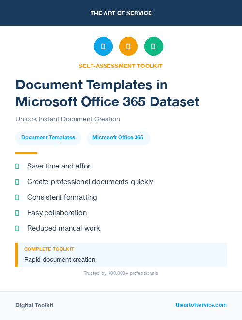 Document Templates in Microsoft Office 365 Dataset
