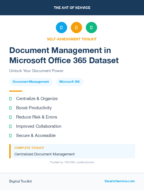 Document Management in Microsoft Office 365 Dataset