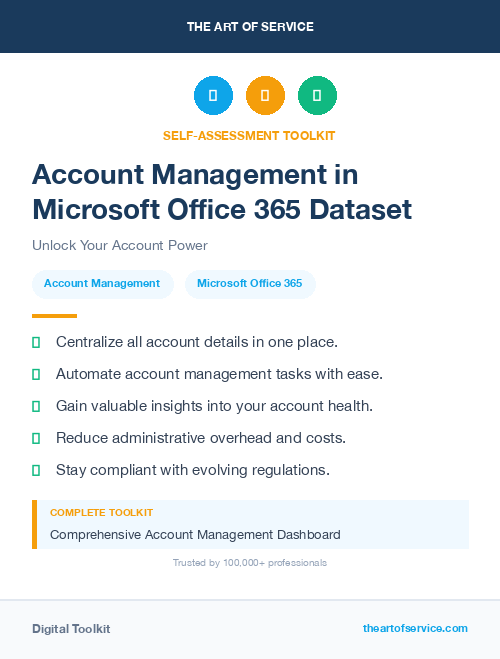 Account Management in Microsoft Office 365 Dataset
