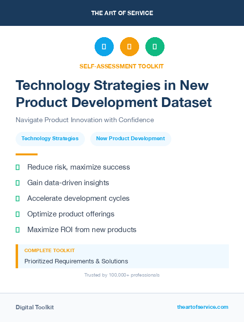 Technology Strategies in New Product Development Dataset