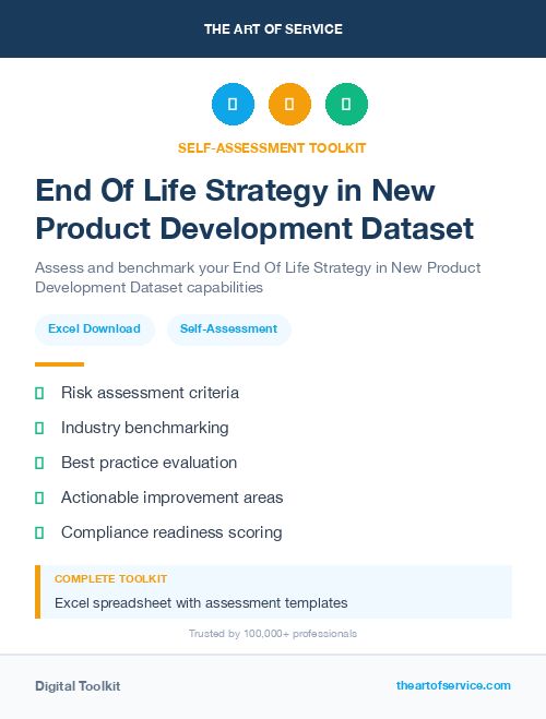 End Of Life Strategy in New Product Development Dataset