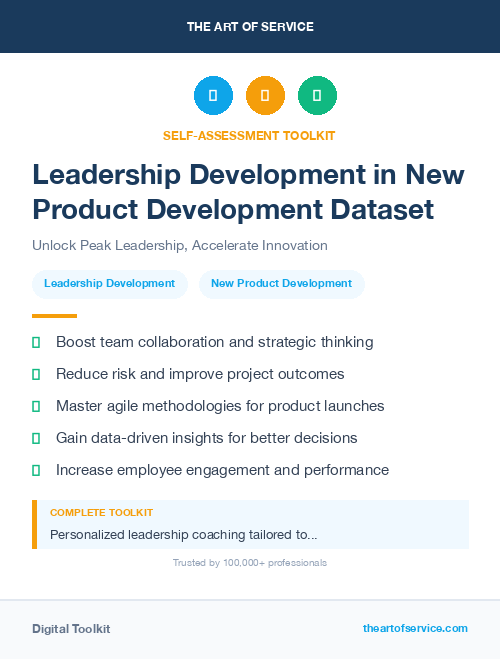 Leadership Development in New Product Development Dataset