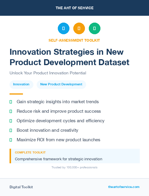 Innovation Strategies in New Product Development Dataset