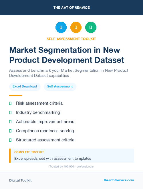 Market Segmentation in New Product Development Dataset
