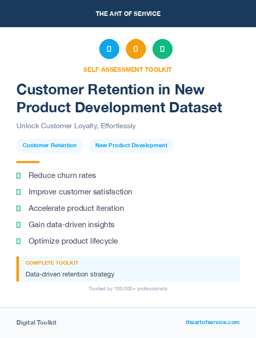 Customer Retention in New Product Development Dataset