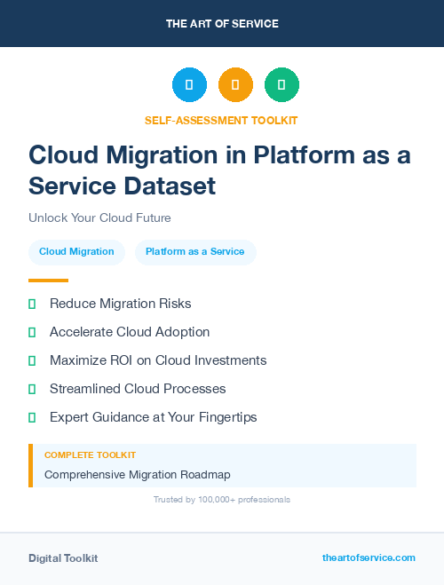 Cloud Migration in Platform as a Service Dataset