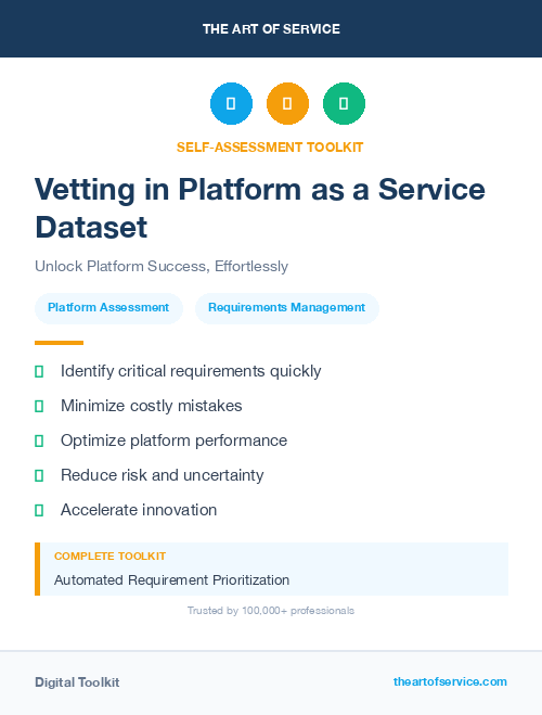 Vetting in Platform as a Service Dataset