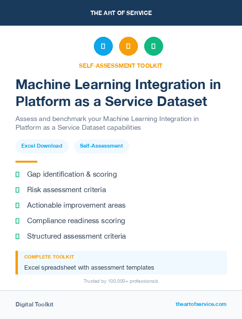 Machine Learning Integration in Platform as a Service Dataset