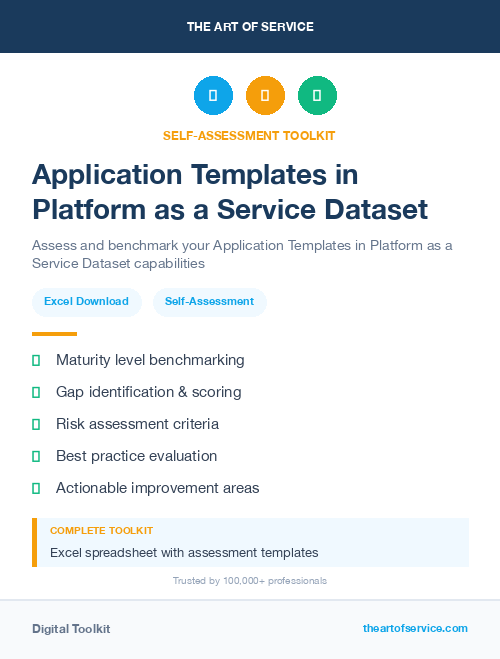 Application Templates in Platform as a Service Dataset