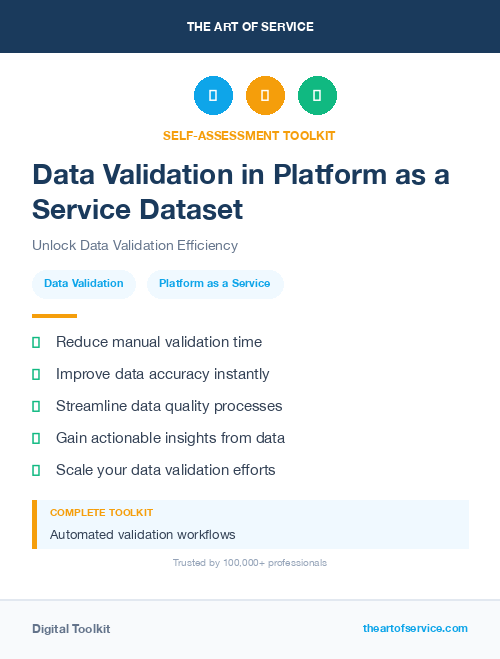 Data Validation in Platform as a Service Dataset