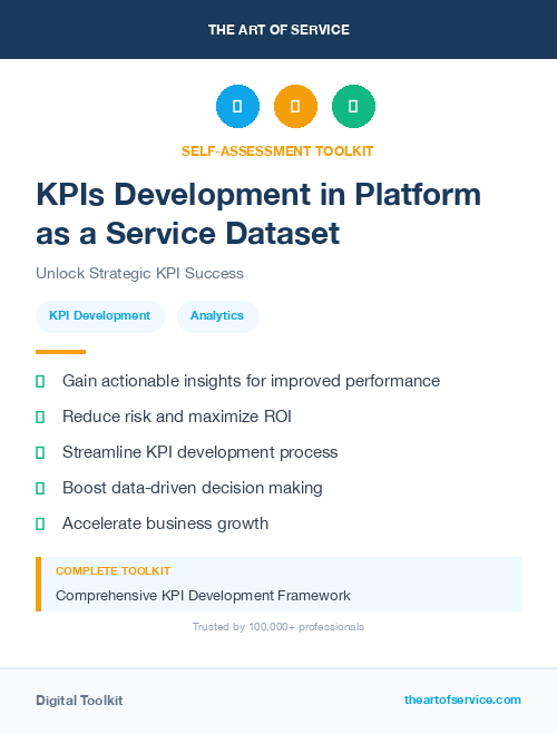 KPIs Development in Platform as a Service Dataset