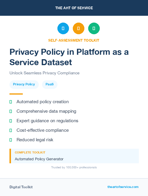 Privacy Policy in Platform as a Service Dataset
