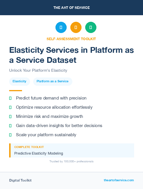 Elasticity Services in Platform as a Service Dataset