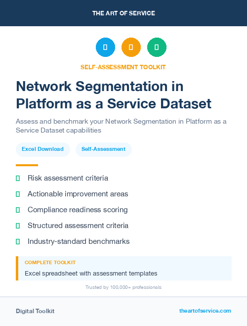 Network Segmentation in Platform as a Service Dataset