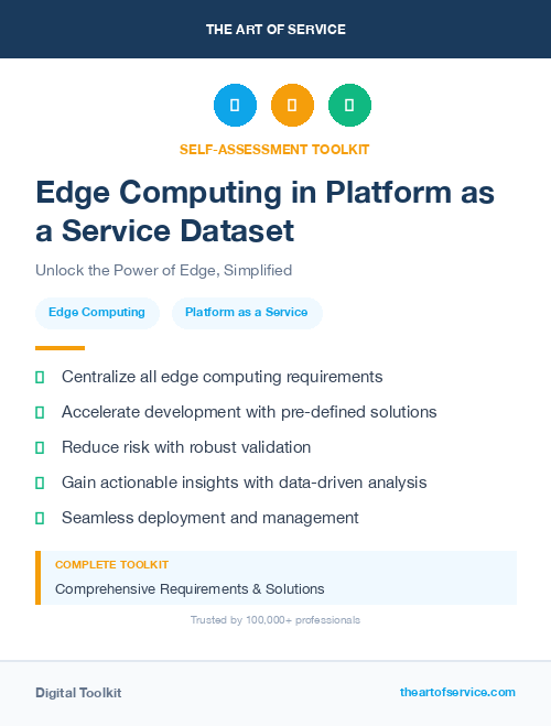 Edge Computing in Platform as a Service Dataset