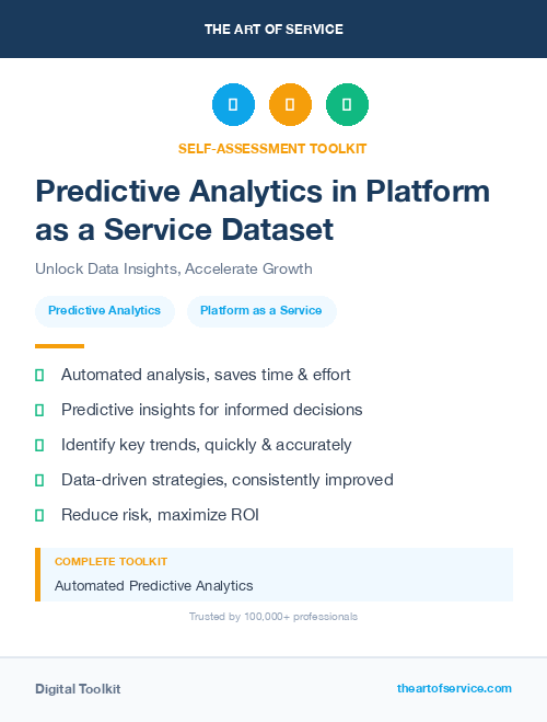 Predictive Analytics in Platform as a Service Dataset