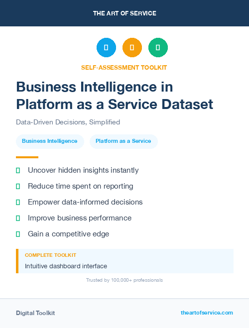 Business Intelligence in Platform as a Service Dataset