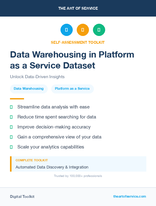 Data Warehousing in Platform as a Service Dataset