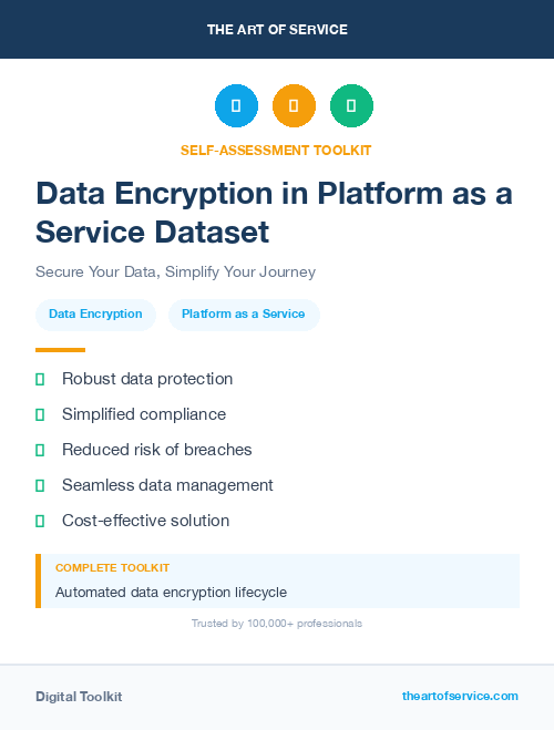 Data Encryption in Platform as a Service Dataset