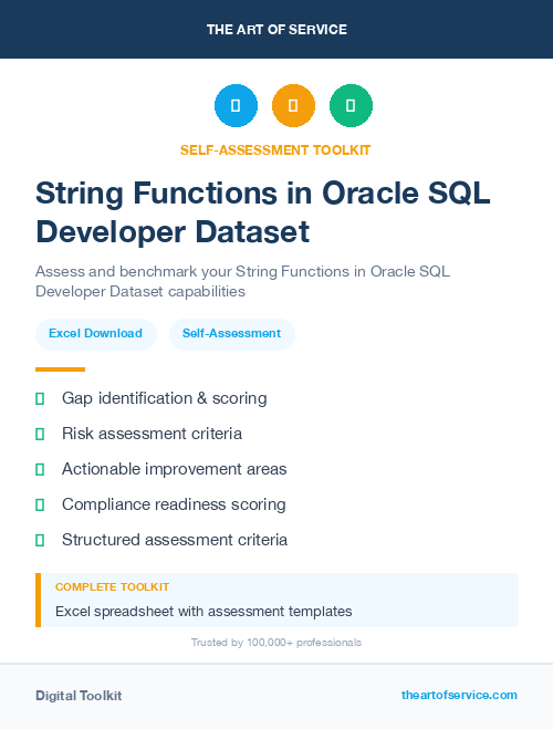 String Functions in Oracle SQL Developer Dataset