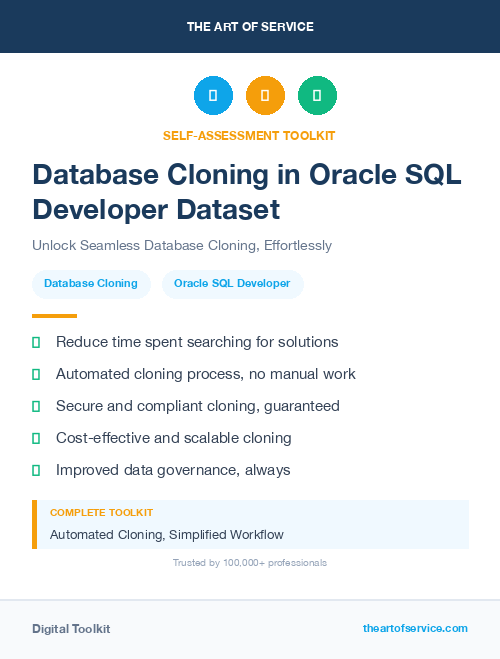 Database Cloning in Oracle SQL Developer Dataset