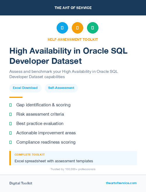 High Availability in Oracle SQL Developer Dataset