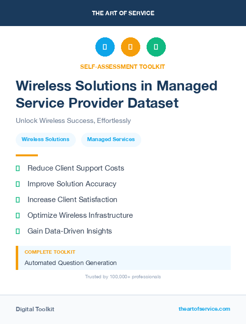 Wireless Solutions in Managed Service Provider Dataset