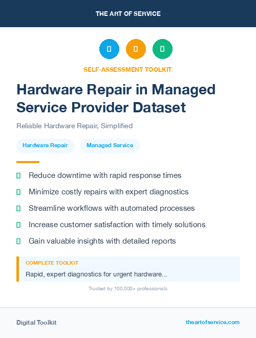 Hardware Repair in Managed Service Provider Dataset