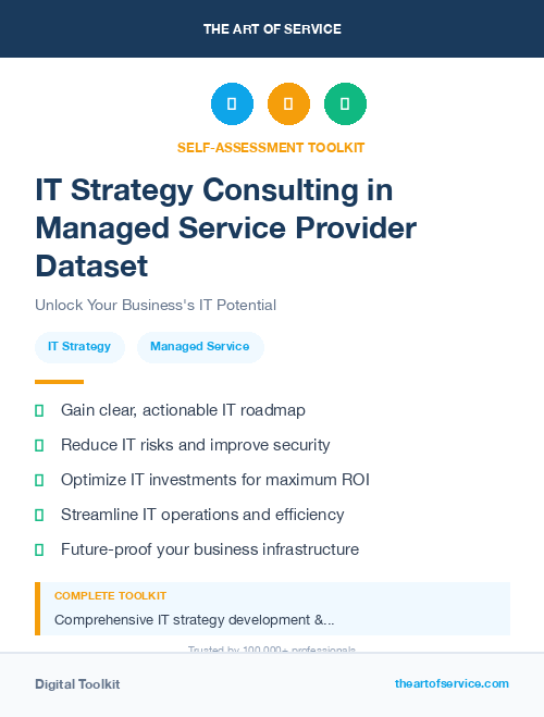 IT Strategy Consulting in Managed Service Provider Dataset