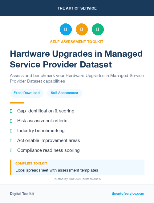 Hardware Upgrades in Managed Service Provider Dataset