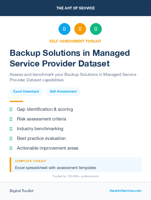 Backup Solutions in Managed Service Provider Dataset