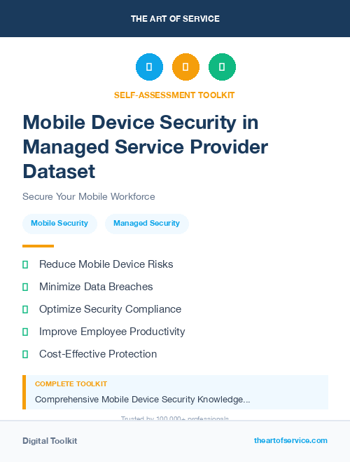 Mobile Device Security in Managed Service Provider Dataset
