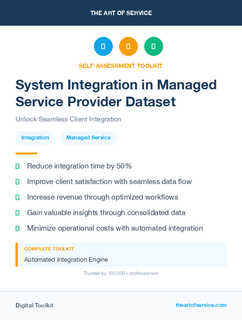 System Integration in Managed Service Provider Dataset