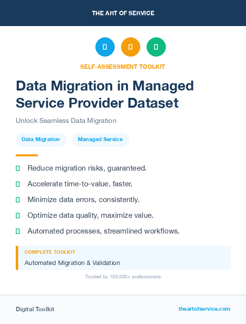 Data Migration in Managed Service Provider Dataset