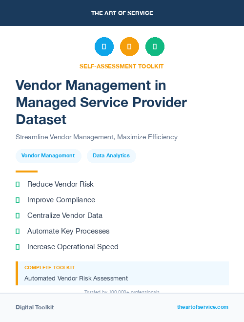 Vendor Management in Managed Service Provider Dataset