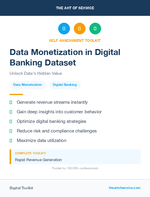 Data Monetization in Digital Banking Dataset