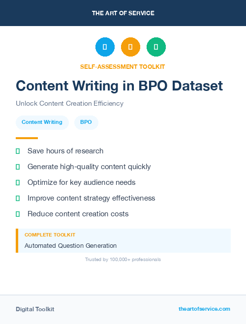 Content Writing in BPO Dataset