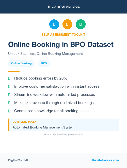 Online Booking in BPO Dataset