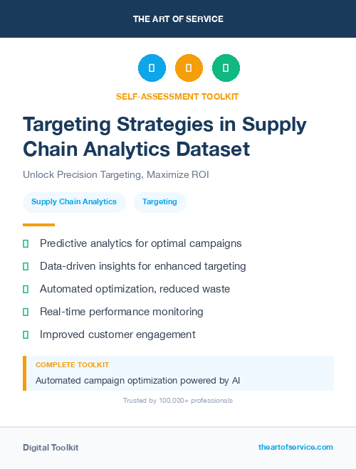 Targeting Strategies in Supply Chain Analytics Dataset
