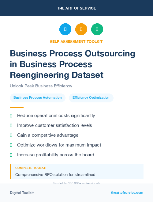 Business Process Outsourcing in Business Process Reengineering Dataset