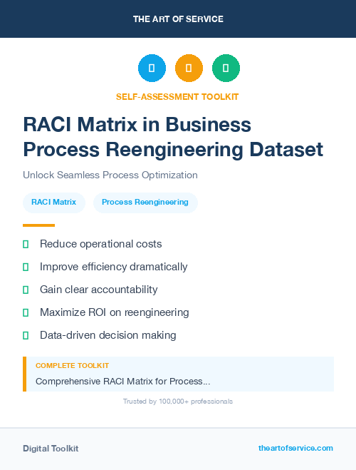 RACI Matrix in Business Process Reengineering Dataset