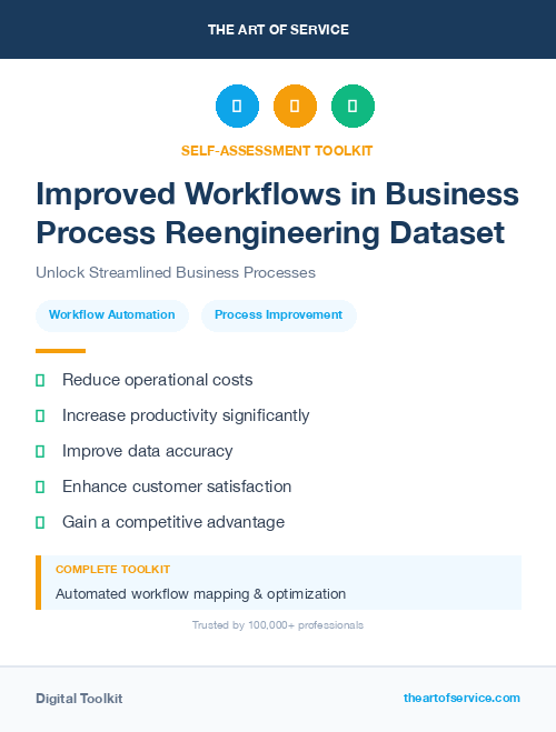 Improved Workflows in Business Process Reengineering Dataset